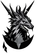 geometric monster hunter tattoo design idea