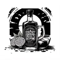bundy rum bottle tattoo design idea