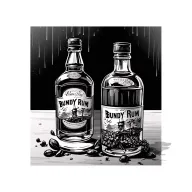 bundy rum bottle tattoo design idea