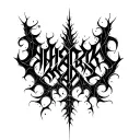 Tribal fine long lightning dark lettering big black work dark works bioorganic roots ornaments swirly spiky  cybertribal tattoo design idea