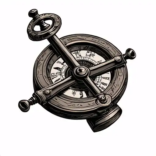 Sextant tattoo design idea