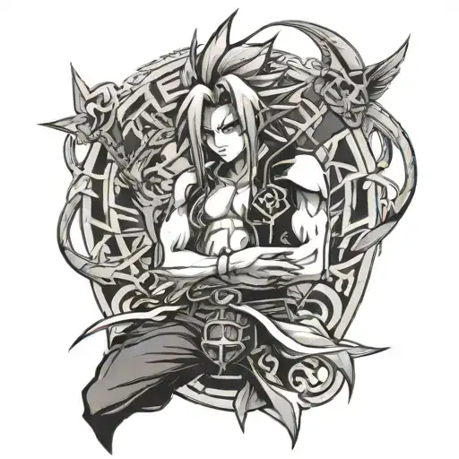 give me a tattoo dedicated to the song ex angelo by kid yugi tattoo design idea