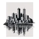 Seattle Skyline tattoo design idea
