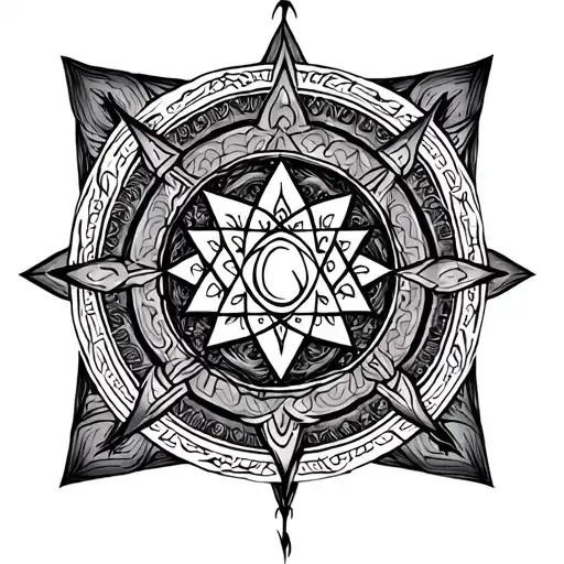 Sri Yantra tattoo design idea