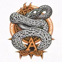 scorpions runes hand tattoo tattoo design idea