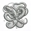 scorpio and taurus tattoo design idea