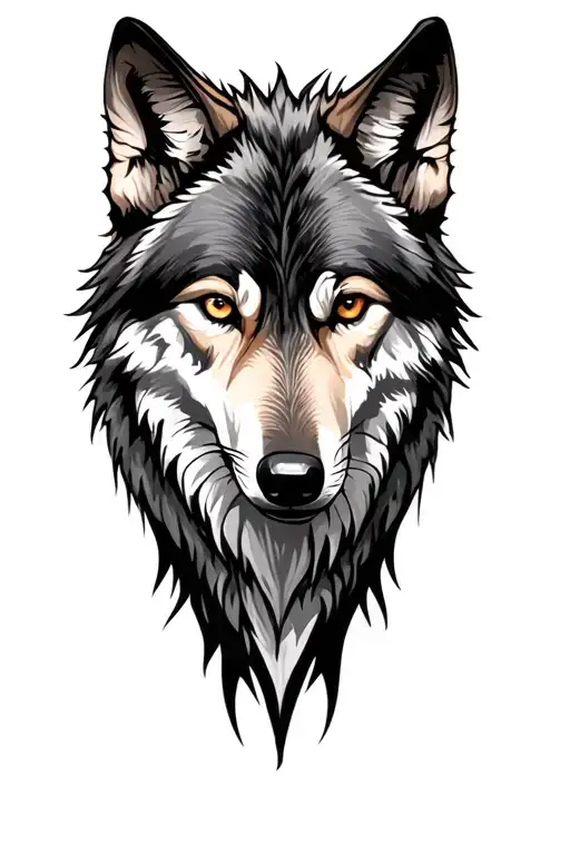 wolf tattoo design idea