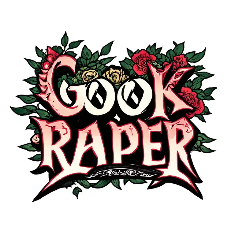 "Gook raper" Asian tattoo design idea
