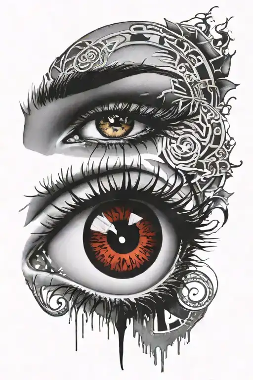 love beauty God south africa beauty sharingan eye surrounded tattoo design idea