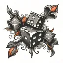 dice tattoo tattoo design idea
