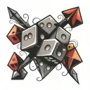 dice tattoo tattoo design idea