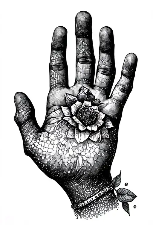 sobriety themed hand tattoo design idea