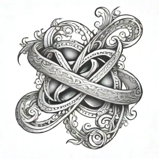 Infinity Symbol with names tattoo design idea