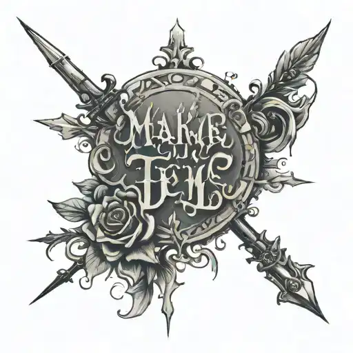 make me a trampstamp tattoo with the quote “Ad maiorem Dei gloriam” and “XIX.XLVI.V”  tattoo design idea