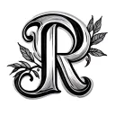Cursive R tattoo design idea