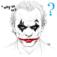 "why so serious?" joker heath ledger tattoo design idea