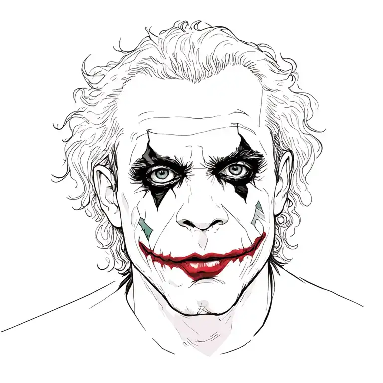 "why so serious?" joker heath ledger tattoo design idea