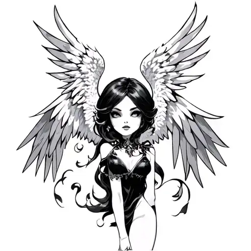 angel dust hazbin hotel tattoo design idea