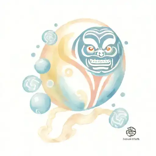 daruma and bitcoin tattoo design idea