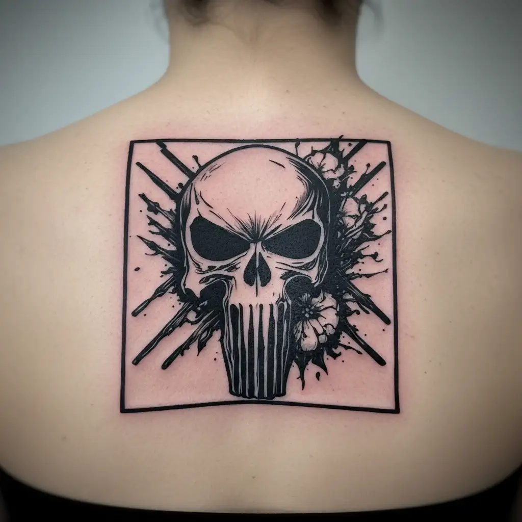 punisher skull tattoo design idea
