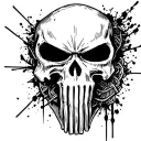 punisher skull tattoo design idea