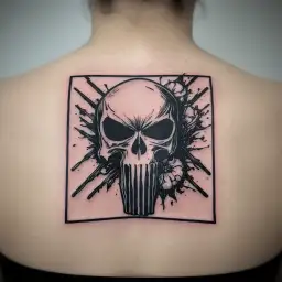 punisher skull tattoo design idea
