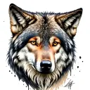 wolf surrounded tattoo design idea