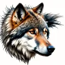 wolf surrounded tattoo design idea