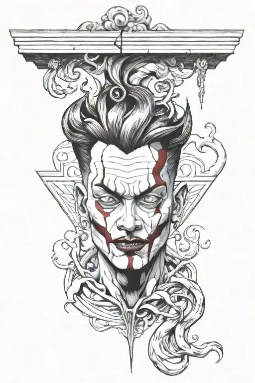 hisoka upside down tattoo design idea