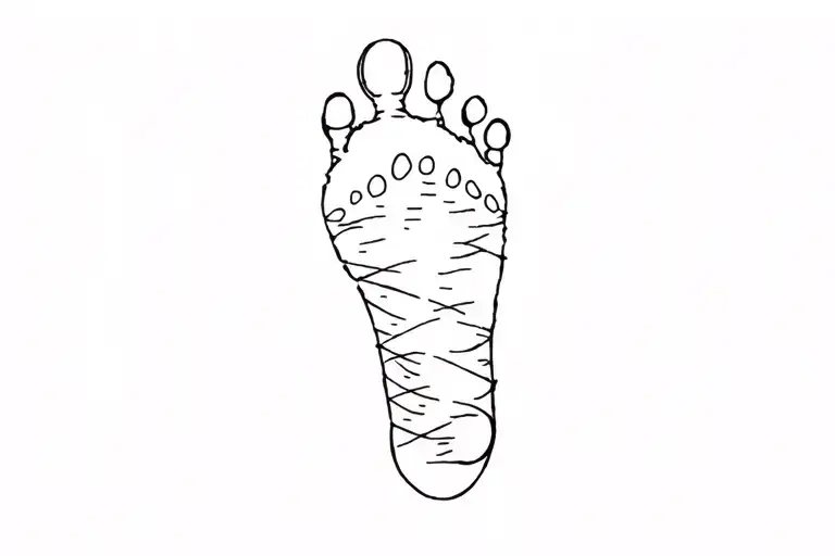 "Ali Kagan" Baby Footprint tattoo design idea