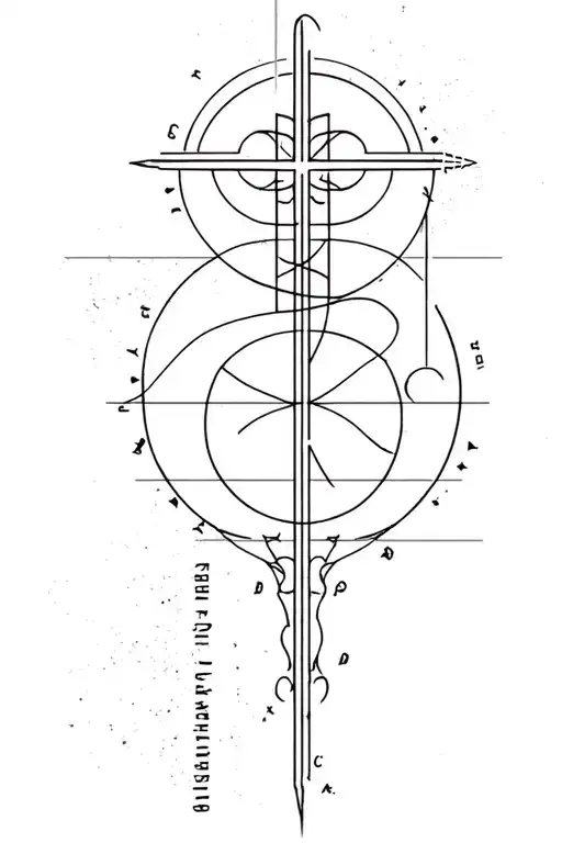 physics and christianity forearm tattoo design idea