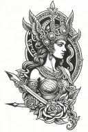 Athena goddess tattoo design idea