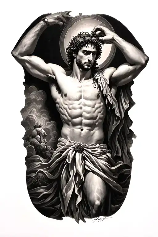 saint sebastian tattoo design idea
