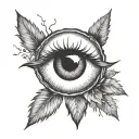 Observer’s Eye with a Scene Inside:  An eye symbol with a nature scene (like mountains, a sunset, or a quiet lake) tattoo design idea