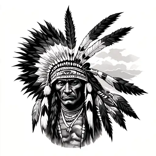 Blackfoot Indian tattoo design idea