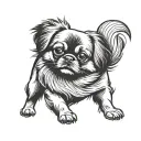 tibetan spaniel dog tattoo design idea