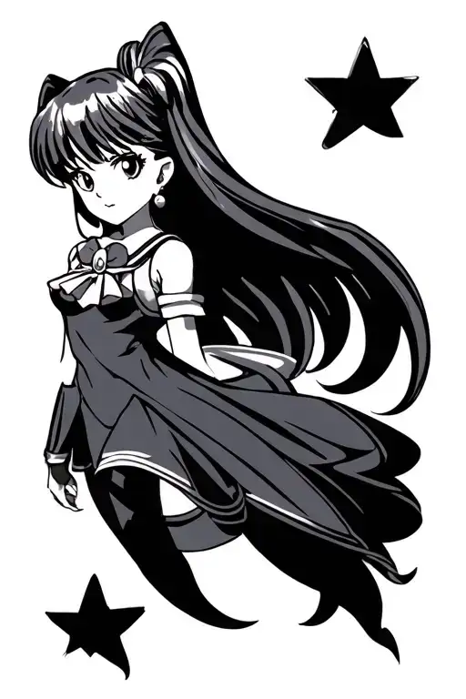 sailor moon tattoo design idea