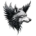 Wolf Phoenix tattoo design idea
