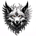 Wolf Phoenix tattoo design idea