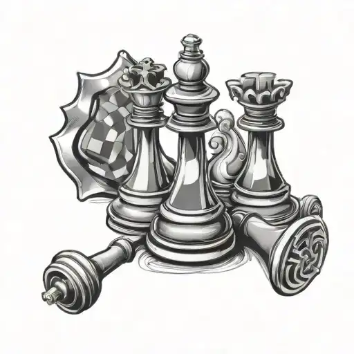 chess piece tattoo design idea