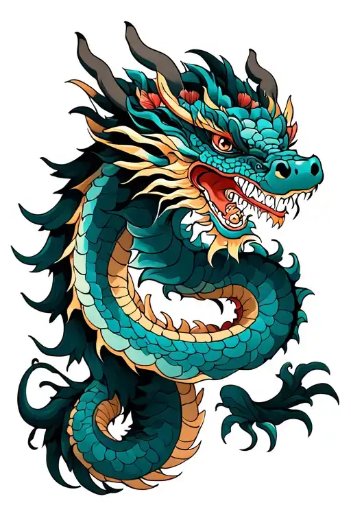 japan neo traditional dragon tattoo design tattoo design idea