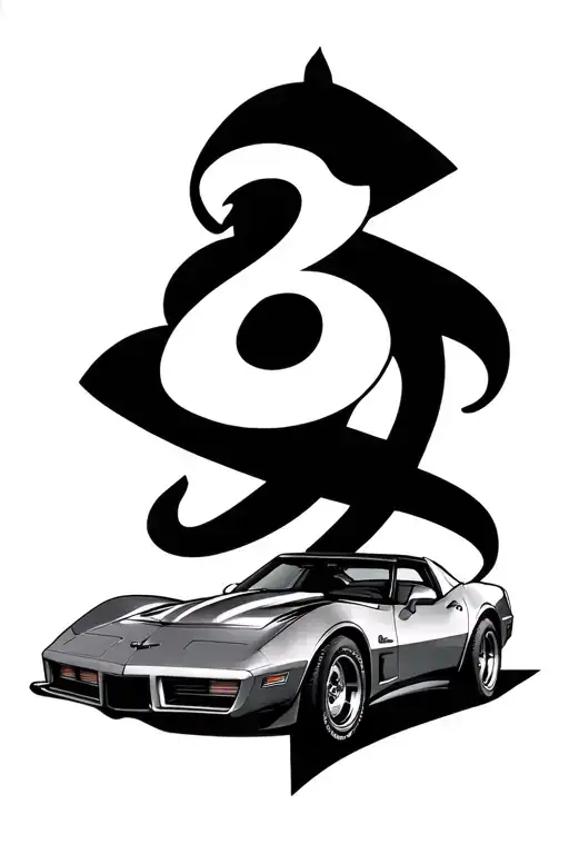 Chevy corvette emblem memorial tattoo for dad tattoo design idea