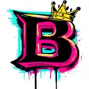 letter b with a crown on it  tattoo design idea