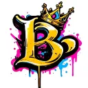 letter b with a crown on it  tattoo design idea
