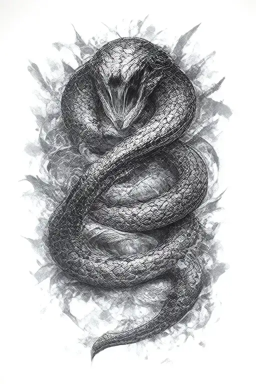 evil snake tattoo tattoo design idea