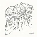 hear no evil see no evil speak no evil tattoo design idea