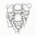 hear no evil see no evil speak no evil tattoo design idea