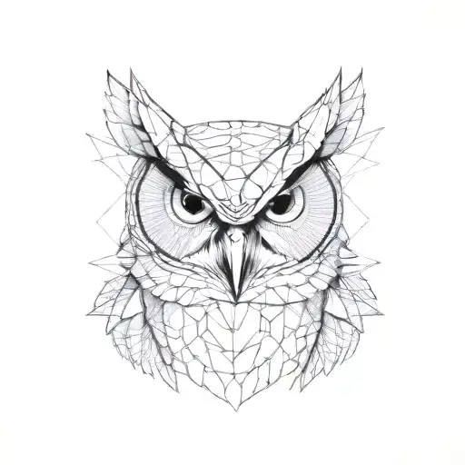 screech owl tattoo design idea