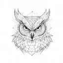 screech owl tattoo design idea