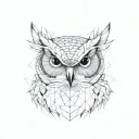 screech owl tattoo design idea